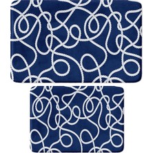 Vera Concept Store Banyo Paspası, 2li Set Banyo Halısı Kaymaz Taban, Makinede Yıkanabilir