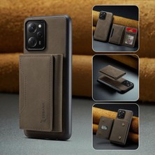 Vera Concept Store Xiaomi Poco X5 Pro 5g ile Uyumlu Kılıf Zebana 2in1 Elite Class Cüzdanlı Deri Kılıf Koyu Kahverengi