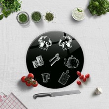 Vera Concept Store Siyah Tahta | Cam Kesme Tahtası (ÇAP32 Cm)