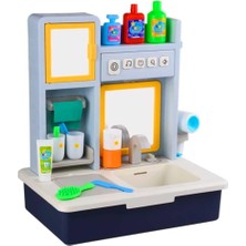 Vera Concept Store Eğitici Modern Banyo Seti, Işıklı ve Müzikli, Gerçek Su Akışlı, Saç Kurutma Makinesi Dahil, 14+Yaş