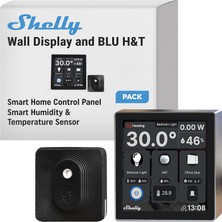 Vera Concept Store Wall Display Siyah + Blu H&t Siyah (Paket), Wlan Akıllı Ev Kontrol Paneli, Termostat, Entegre 5A Röle, Nötr Iletken Gerekli, Çevre Verileri, Kontrol M