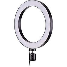 Vera Concept Store Ring Light Youtuber Tictok Makyaj Işıklı Telefon Tutucu 16CM + 2.2m Tripod CT-001 Siyah