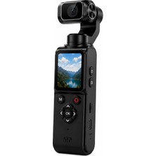 Vera Concept Store 4K Vlog Video Kamera 64MP, 2 Eksen Gimbal, Wifi, 1.7'' Hd Ekran | 330° Yüz Takibi, Webcam Modu, 256GB Sd Destekli, Type-C Bağlantı, Akıllı Gimbal Stab
