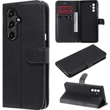 Vera Concept Store Samsung S24 Plus Darbeye Dayanıklı Cüzdanlı ve Standlı Kapaklı Deri Kılıf Siyah AL4232