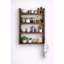 Vera Concept Store 4'lü Duvar Rafı-Mutfak-Çok Amaçlı Raf-Barok 60X50X10