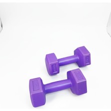 Vera Concept Store Nk Spor 1kg Dambıl (Dumbbell) Ağırlık Antrenman - Güç Ağırlığı - Spor - Egzersiz - Ağırlık Seti-Fitness-Gym-Evde Spor Mor