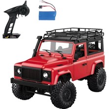 Vera Concept Store 90 1/12 Land Rover Defender D90 4WD Rc Model Crawler Offroad Uzaktan Kumandalı Araba Arazi Aracı Truck Rtr Kırmızı Mn-90 +Dahili Işık Seti