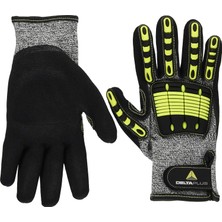 Vera Concept Store Delta Plus VV910 Kesilmeye Dayanıklı Yüksek Performanslı Polietilen Kumaşlı Eldiven-Avuç Içi Çift Nitril Kaplama, Large