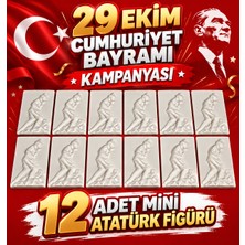 Arnur Company 29 Ekim Cumhuriyet Bayramı Kampanyası 12 Adet Mini Atatürk Figürü Taş  Atatürk Figürü Boyama Seti