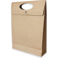 Vera Concept Store 10 Adet Çıtçıtlı Kraft Hediye Zarfı, Orta Boy, 175 gr Kraft, (25.5X33X8 Cm)