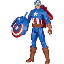 Vera Concept Store Hasbro E7374 Avengers Titan Hero Serisi Blast Gear Captain America, 30 cm Büyüklüğünde Figür, Starter, 2 Aksesuar ve Mermi, 4 Yaşından Itibaren
