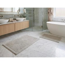 Vera Concept Store Royam Mevsim Home 2'li Set Banyo Halısı, PASPASI%100 Pamuklu Kaymaz Taban