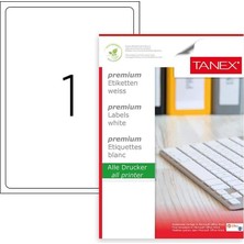 Vera Concept Store Tanex TW-2001 Lazer Postalama, Davetiye, Kargo Işleri Için Her Pakette 100 Sayfa Etiket, Beyaz