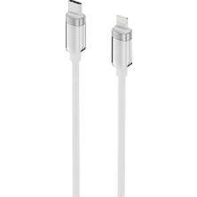 Vera Concept Store Knıt Glam 30W Hızlı Şarj Destekli, Type-C To Lightning Şarj ve Data Aktarım Kablosu, 1 Metre, Beyaz