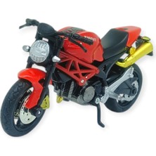 1:18 Ölçekli Model Standlı Motosiklet - Kırmızı (Lisinya)