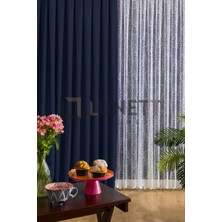 Vera Concept Store Koyu Lacivert Seyrek Pileli 1x2 Fon Perde Tek Kanat 9241 Lntsy, 140 x 250