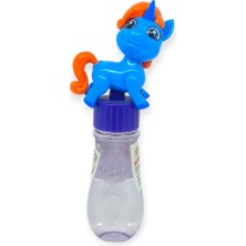 Sevimli Unicorn Figürlü Baloncuk Şişesi - Eğlenceli Köpük Çıkartma Oyuncak - Mavi (Lisinya)