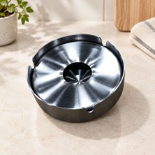 Royaleks Tekli Büyük Üstü Kapalı Metal Küllük