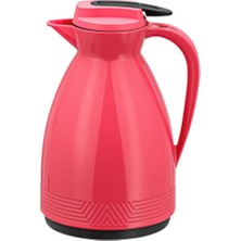 Vera Concept Store Çift Katmanlı Cam Termos, 1 Litre Kapasiteli, Isıya Dayanıklı, Piknik, Kamp, Ofis, Kafe ve Ev Kullanımı Için (Pembe, 1 Lt, Termos)