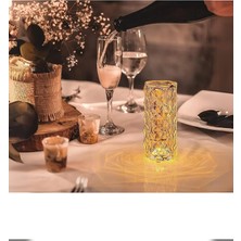 Vera Concept Store Kristal Elmas LED Dokunmatik Sensör USB Şarjlı Masa Lambası Rgb Gece Lambası