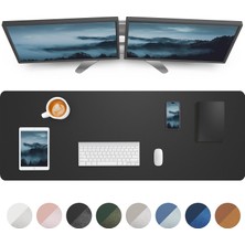 Vera Concept Store Deri Masa Pedi Koruyucu, Fare Altlığı, Ofis Masası Matı, Kaymaz Pu Deri Masa Sümeni, Büyük Masa Matı, Ofis/ev/dekor Için Su Geçirmez Klavye Matı (Siya
