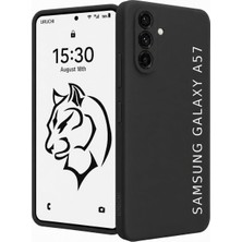 Vera Concept Store Samsung A57 ile Uyumlu Kılıf, Içi Kadife Kaplamalı Ince Sıvı Silikon Kapalı Kamera Tam Koruma Yumuşak Silikon Kapak, Siyah