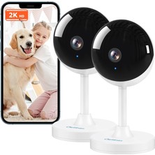 Vera Concept Store Iç Mekan Güvenlik Kamerası, 2k Ev Güvenlik Kamerası, Hareket Algılama, Evcil Hayvan Kamerası ve Bebek Monitörü, Gece Görüşlü 2.4 Ghz Wifi Kamera