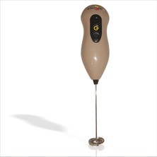 Vera Concept Store Kalın Sağlam Paslanmaz Çelik Uçlu Ergonomik Elcikli Uzun Şaftlı Çift Komutlu Süt Kahve Köpürtücüsü