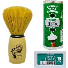 Vera Concept Store Rodeo 602 Ahşap Saplı Doğal Kıl Tıraş Fırçası, Derby Usta Tıraş Sabunu, 10'lu Jilet - Klasik Tıraş Seti