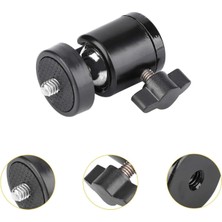 Vera Concept Store Microcase 360 Derece Ayarlanabilir Metal 3/8 Tripod Monopod Işık Standı Başlığı AL4622