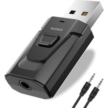 Vera Concept Store Bluetooth Alıcı Adaptörü, Bluetooth 5.0 Stereo Alıcı Eller Serbest Araç Kitleri Mini Kablosuz 3,5 mm Aux Çıkışı Ses Adaptörü Verici Araba Aux, Home St