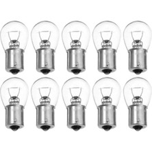 Vera Concept Store 10 Adet 12V P21W 93 Tek Duy Düz Tırnak Standart Renk Ampul BA15S