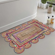 Vera Concept Store 2'li Set Banyo Paspası, Yumuşak Banyo Halısı, Kaymaz Dot Tabanlı, Su Emici, Makinede Yıkanabilir - 40X60-50 x 80 cm
