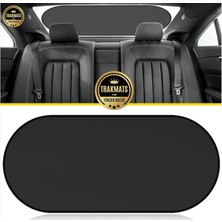 Vera Concept Store Trakmats Opel Corsa D 2006-2014 ile Uyumlu Oto Arka Cam Güneşlik, Oval Tül Vantuzlu, 100X50 Cm, Siyah
