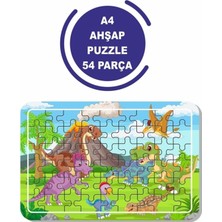 Vera Concept Store Lipyos Dinazorlar Çocuklar Için 54 Parça Ahşap Puzzle