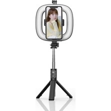 Vera Concept Store BLV31 Rgb Ring Light Selfie Çubuğu ve Tripod (78.5 Cm) | Bluetooth Kumandalı Işıklı Telefon Tutucu, Tiktok ve Canlı Yayın Seti