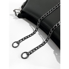 Vera Concept Store Çanta Zinciri Yaylı Kanca Paslanmaz Nikel Metal Çanta Askısı Zincir Kayışı Çanta Aksesuarları Zincir Uzunluk : 120 cm (1 Adet) (Antrasit)