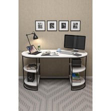 Vera Concept Store Çalışma Masası 140 cm Bilgisayar Masası Çok Amaçlı Makyaj Masası Ofis Masası Yemek Masası Beyaz