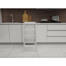Vera Concept Store Beyaz Ahşap Çocuk Öğrenme-Etkinlik Kulesi