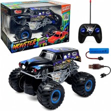 Vera Concept Store Uzaktan Kumandalı Full Fonksiyon Şarjlı Monster Jeep, Off-Road Büyük Tekerlekli Rc Araç, USB Şarj Kablolu, Kumandalı Monster Truck Oyuncak - JY-1003-0