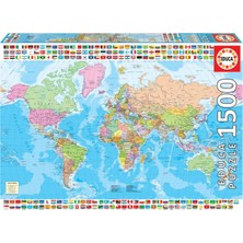 Vera Concept Store Map Of The World With Flags 1500PC Jigsaw Puzzle