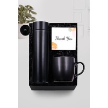 Vera Concept Store 500 ml Siyah Dereceli Termos & Siyah Kupa Seti
