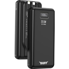 Vera Concept Store BP18 22.5W 20.000MAH LCD Ekran Dahili Kablolu Taşınabilir Powerbank (Siyah)
