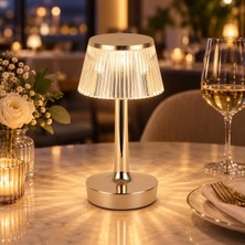 Vera Concept Store Şarjlı Masa Lambası Dimmerli Dekoratif Abajur Cata Rio Dokunmatik Cafe Lambası 3 Renk Işık Modu