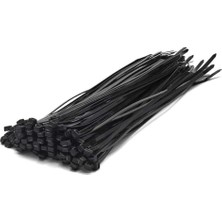 Vera Concept Store Kablo Bağı Seti, 100 Adet, Naylon ve Plastik, Cırt Cırtlı, Siyah, Organizasyon Için Ideal (4.8X200)