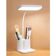 Vera Concept Store Şarjlı Masa Lambası 3 Renk Dokunmatik Telefon Standlı Kademeli Ders Çalışma Okuma Işığı Gece Lambası