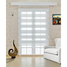 Vera Concept Store Beyazıt Tekstil Kırık Beyaz Pliseli Zebra Perde Alüminyum Kasa Kırık Beyaz 100 x 200 BYZT616