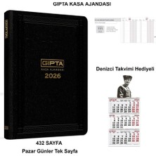 Vera Concept Store Kasa Ajandası 17X24 Cm, Günlük Kasa Defteri, Tarihli 2026, Takvim Hediyeli, Siyah