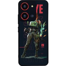Vera Concept Store Reeder S19 Max Pro S 108 Mp ile Uyumlu Mat Siyah Kılıf, Yumuşak Silikon, Valorant Temalı, Şok Emici Koruyucu Kapak