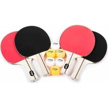 Vera Concept Store Performans 2 ve 4 Oyunculu Ping Pong Kürek Seti - Performans Seviyesi Masa Tenisi Raketleri ve 3 Yıldızlı Ittf Onaylı Toplar Içerir